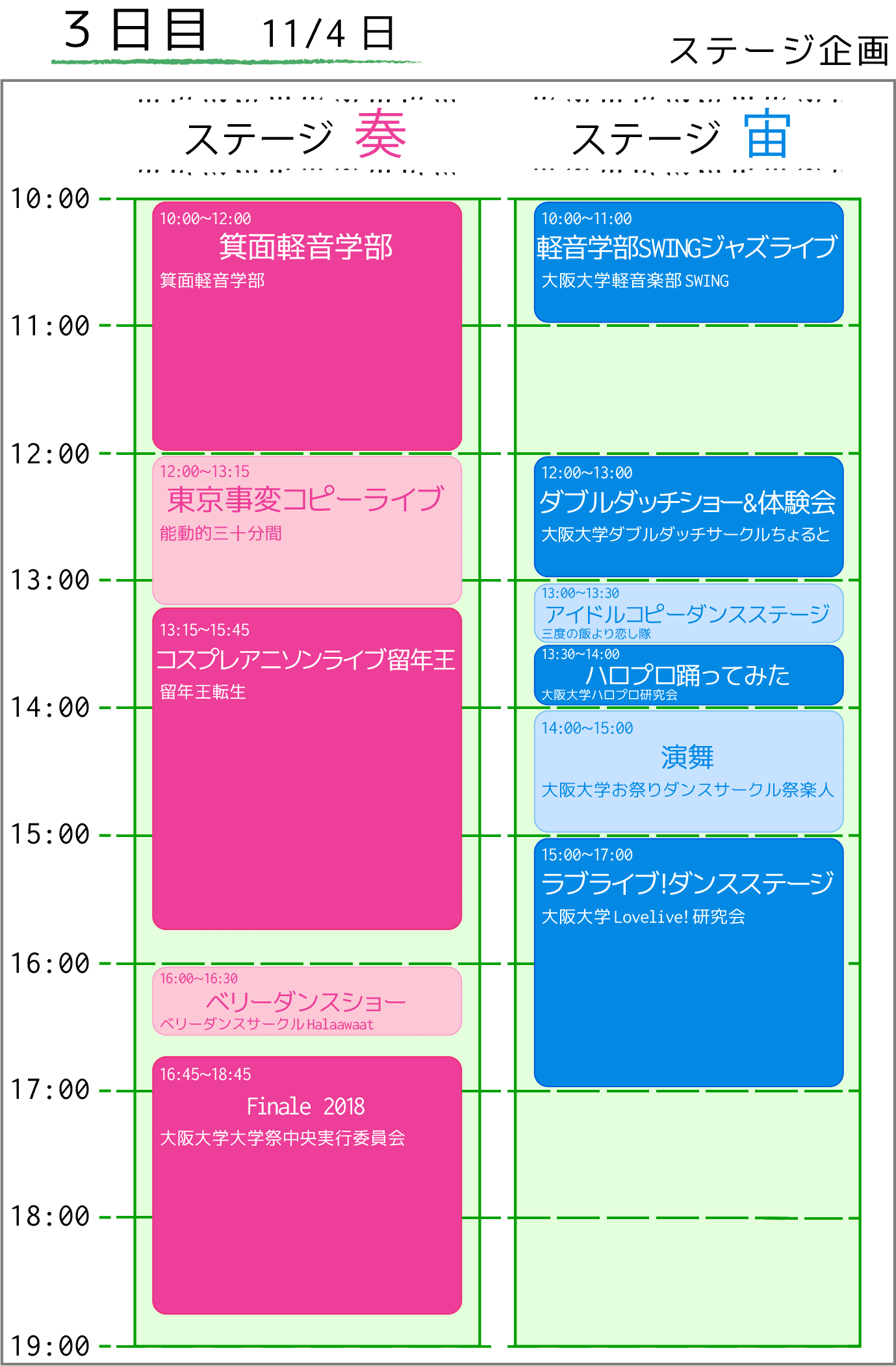 タイムテーブル3日目